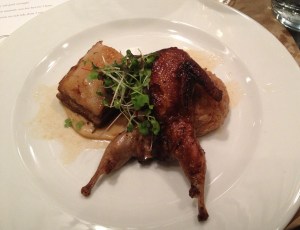 Pork belly and quail adobo