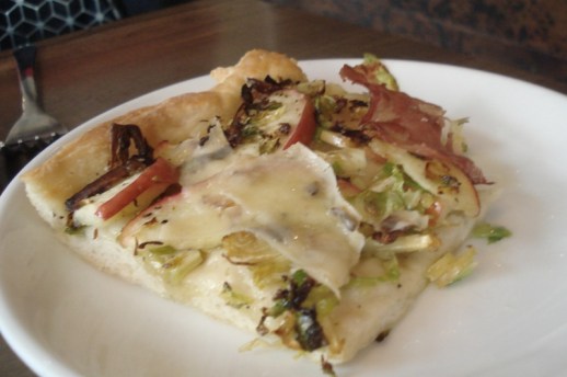 Brussels sprouts, apple and coppa al taglio slice